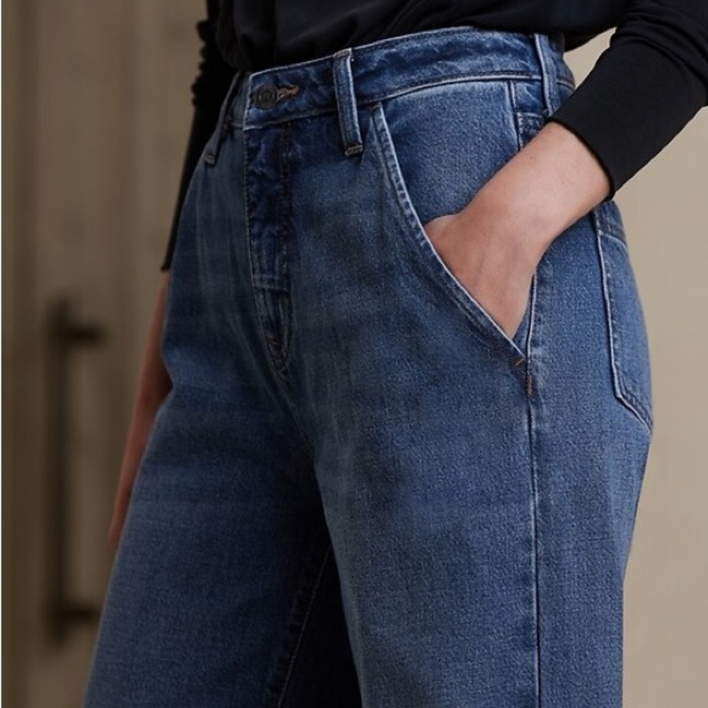 BANANA REPUBLIC Factory High Rise Wide Leg Trouser Jeans